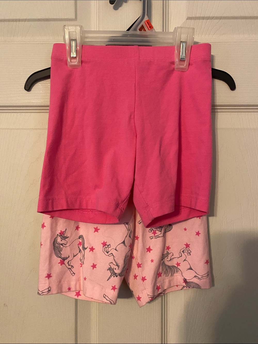 wonder nation Pink Layered Unicorn Bike Shorts
